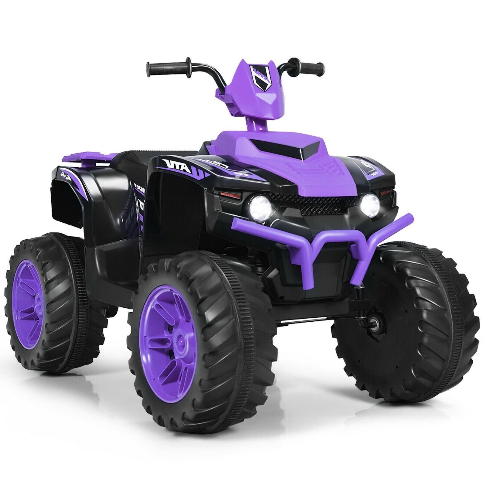 12V Kids Ride on ATV with LED Lights and Treaded Tires and LED lights