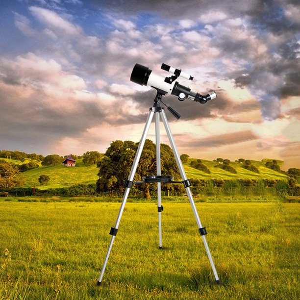 SUGIFT  Telescopes for Kids and Beginners 70mm Aperture 400mm AZ Mount Telescope with Tripod, Silver