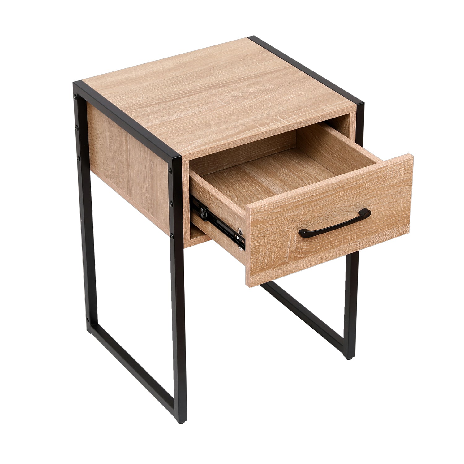 Wooden End Table Nightstand with Drawer