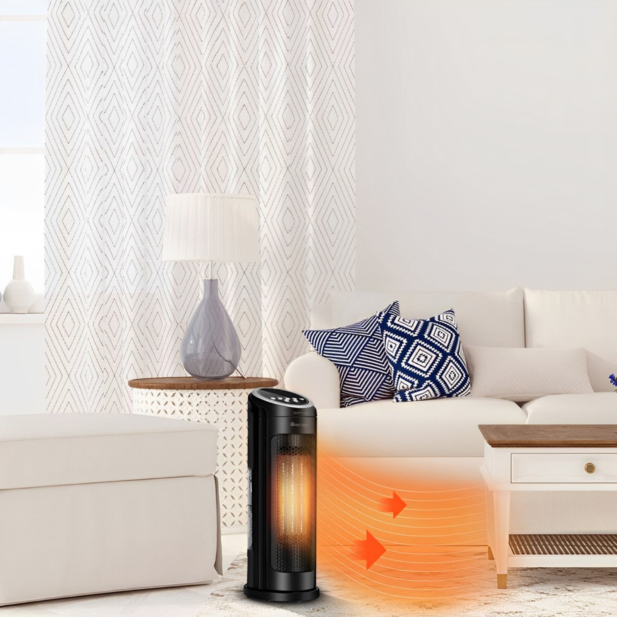 1500 W LED Portable Oscillating PTC Ceramic Space Heater