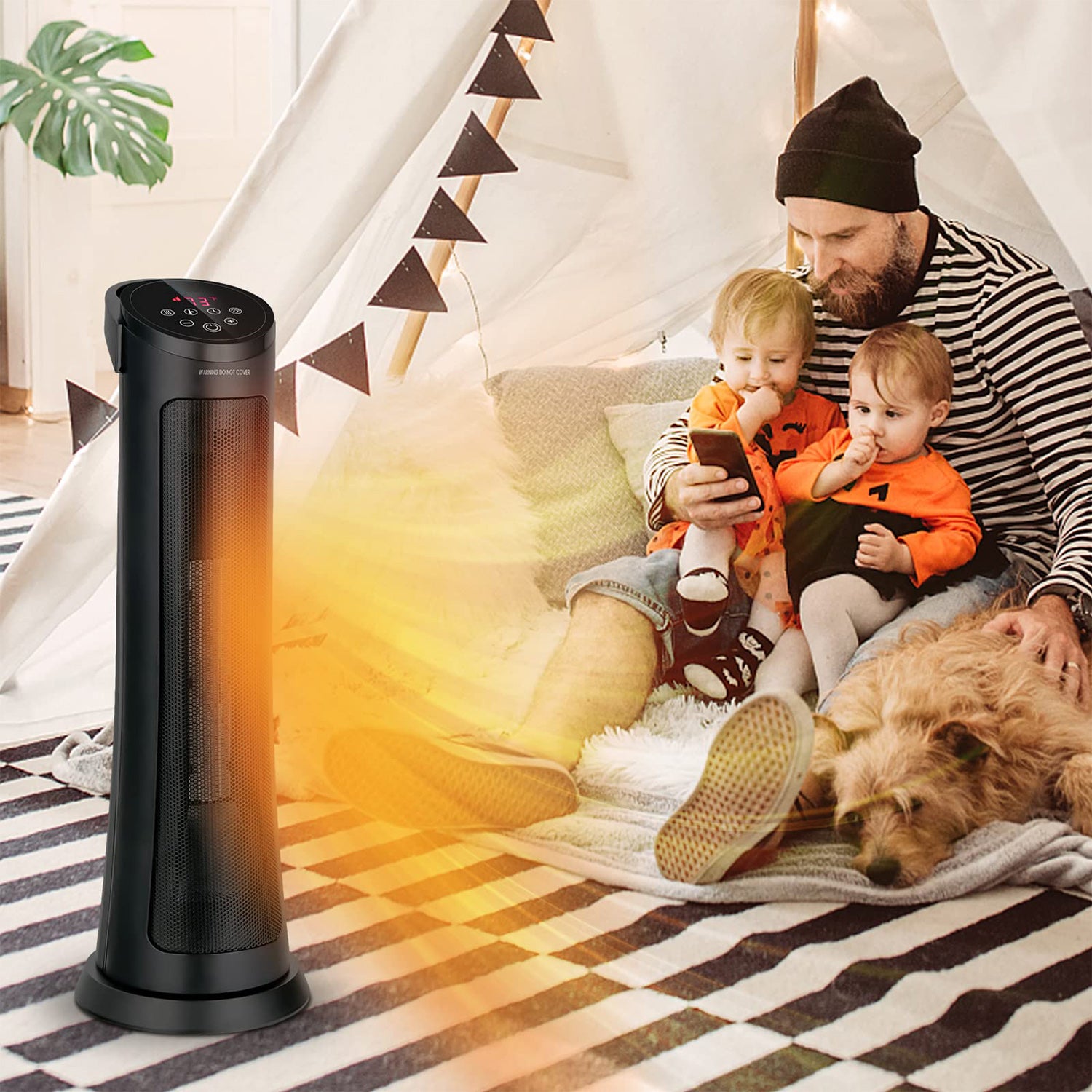 1500W PTC Fast Heating Space Heater with Remote Control