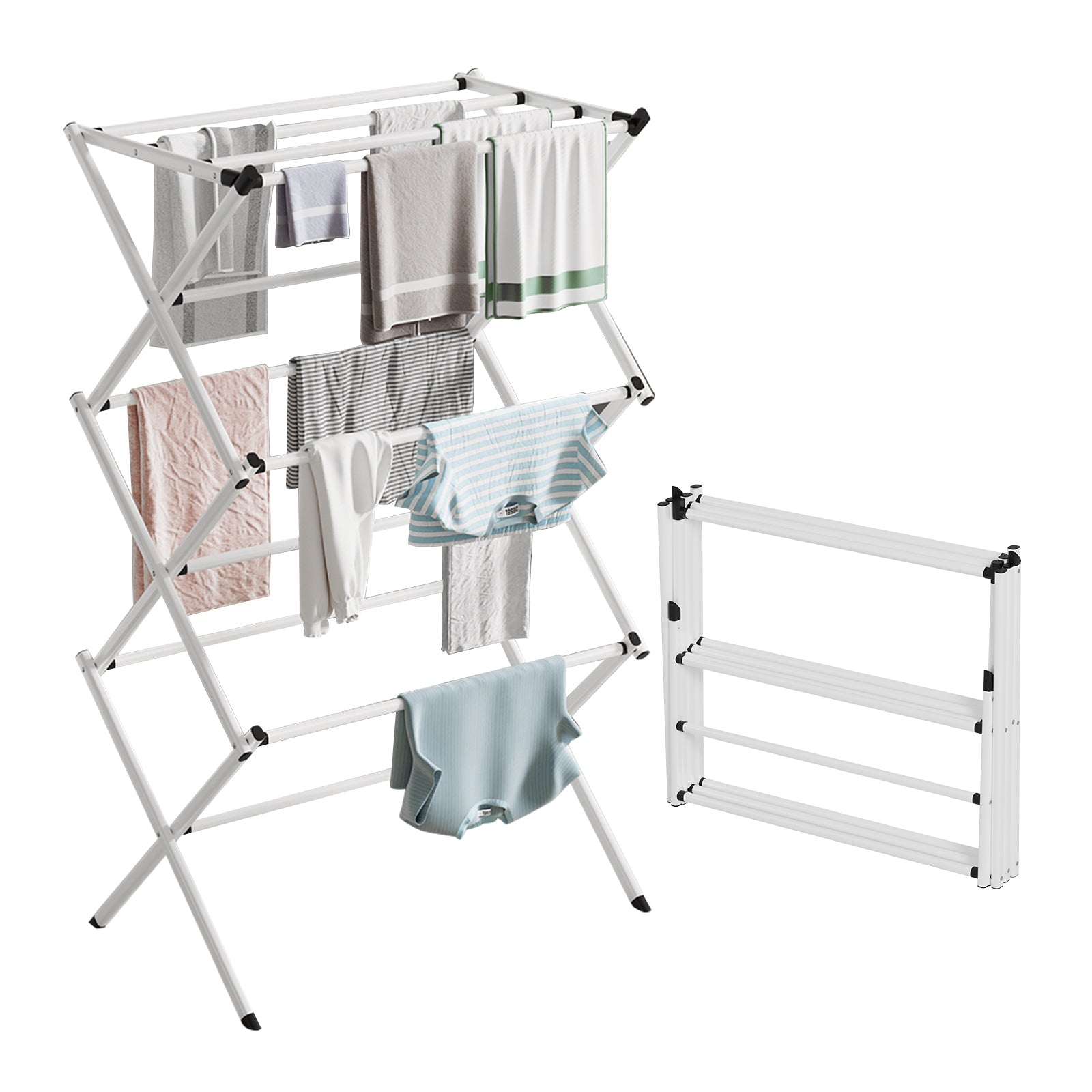 White Folding Metal Drying Rack