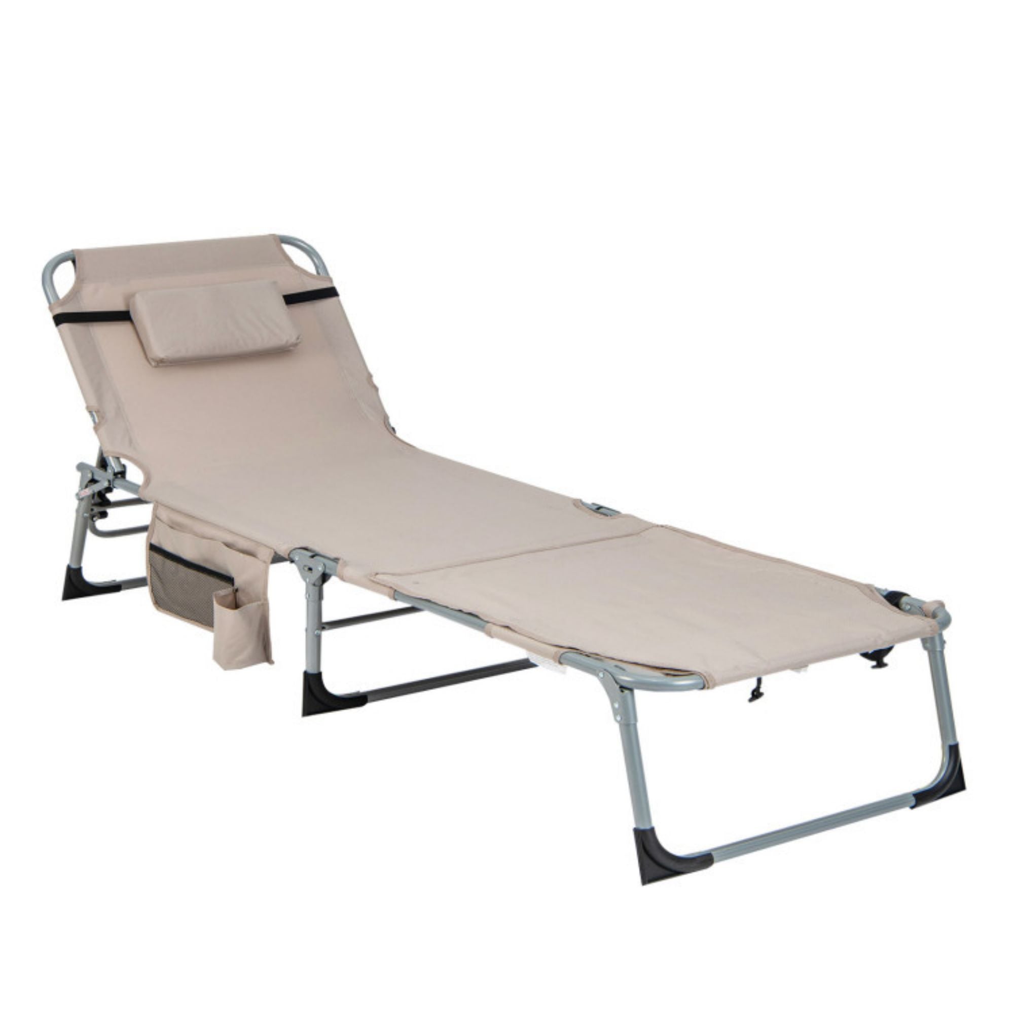 SUGIFT 5-position Outdoor Folding Chaise Lounge Chair