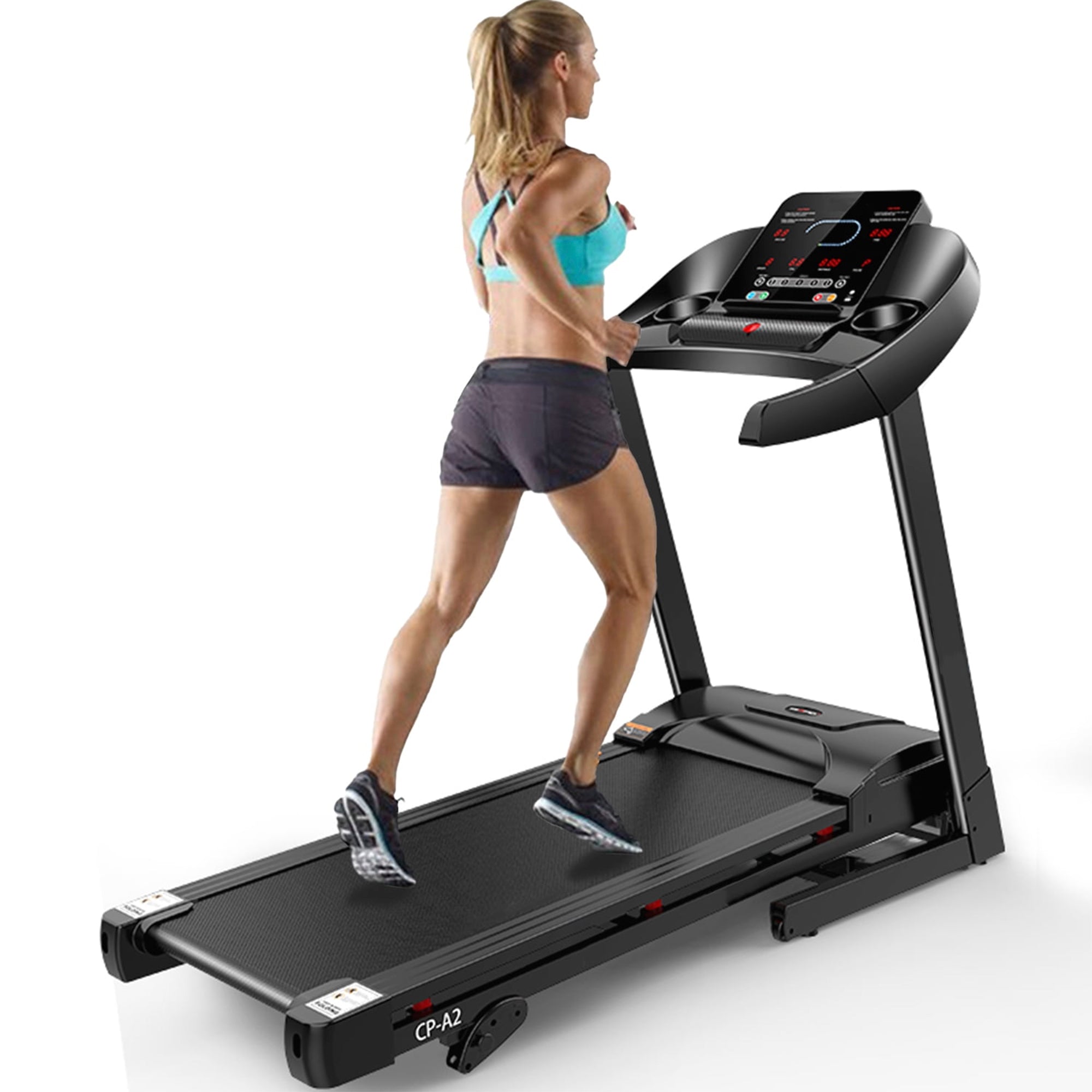 SUGIFT Folding Smart Treadmill with 15% Incline 2.5HP Folding Electric Treadmill with LED Display and Cup Holder