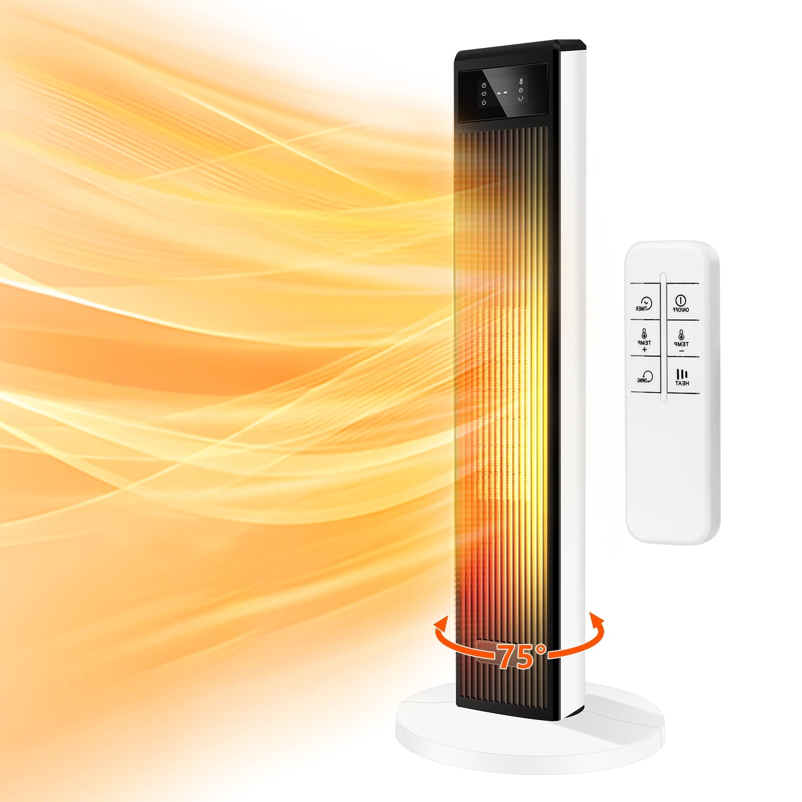 SUGIFT? 1500W Oscillation Space Heaters, Portable Electric Heater with Remote