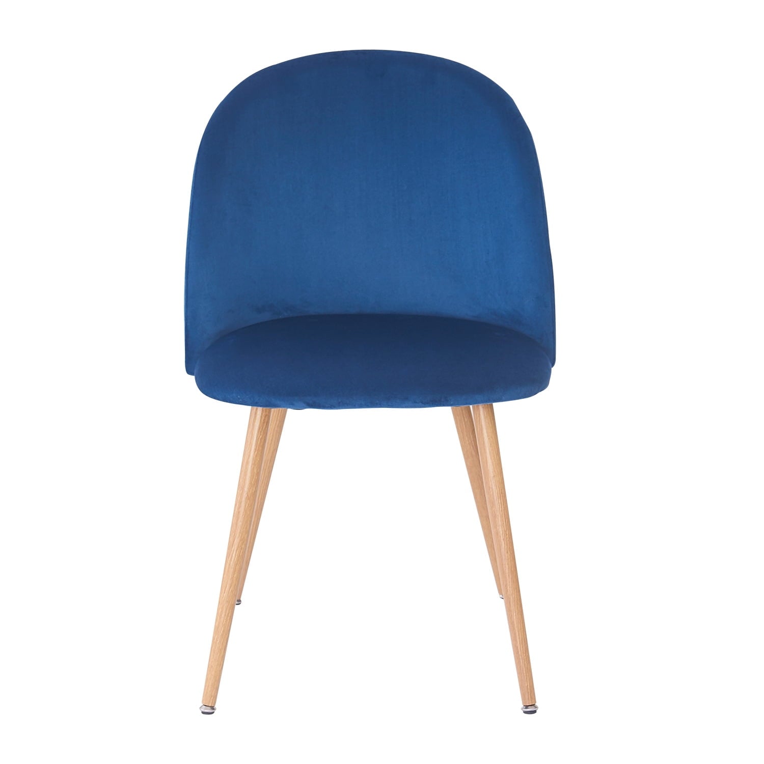 SUGIFT Modern Accent Chair, Velvet Dining Chairs, Cream Blue