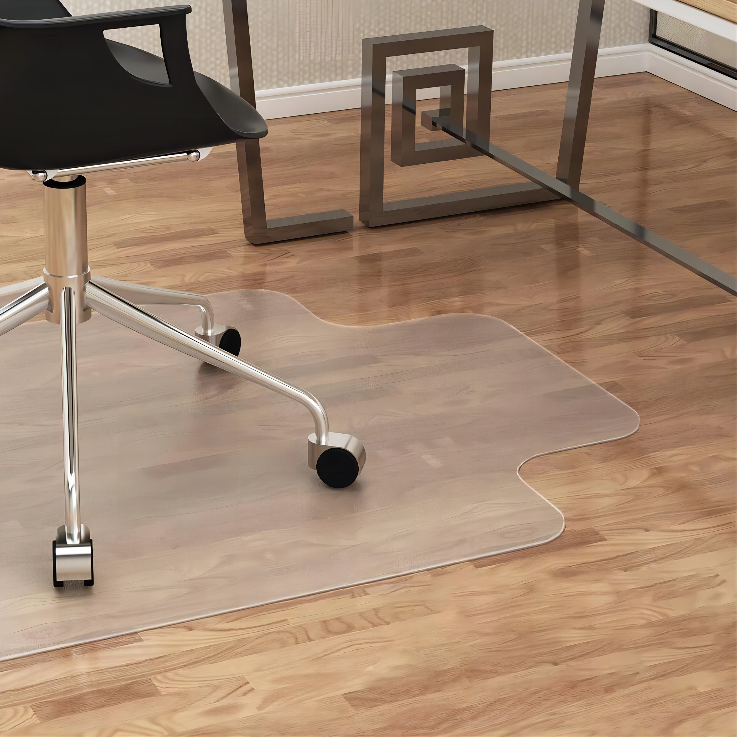 36in x 48in Standard Lip PVC Chair Mats for Home Office, Hard Floors