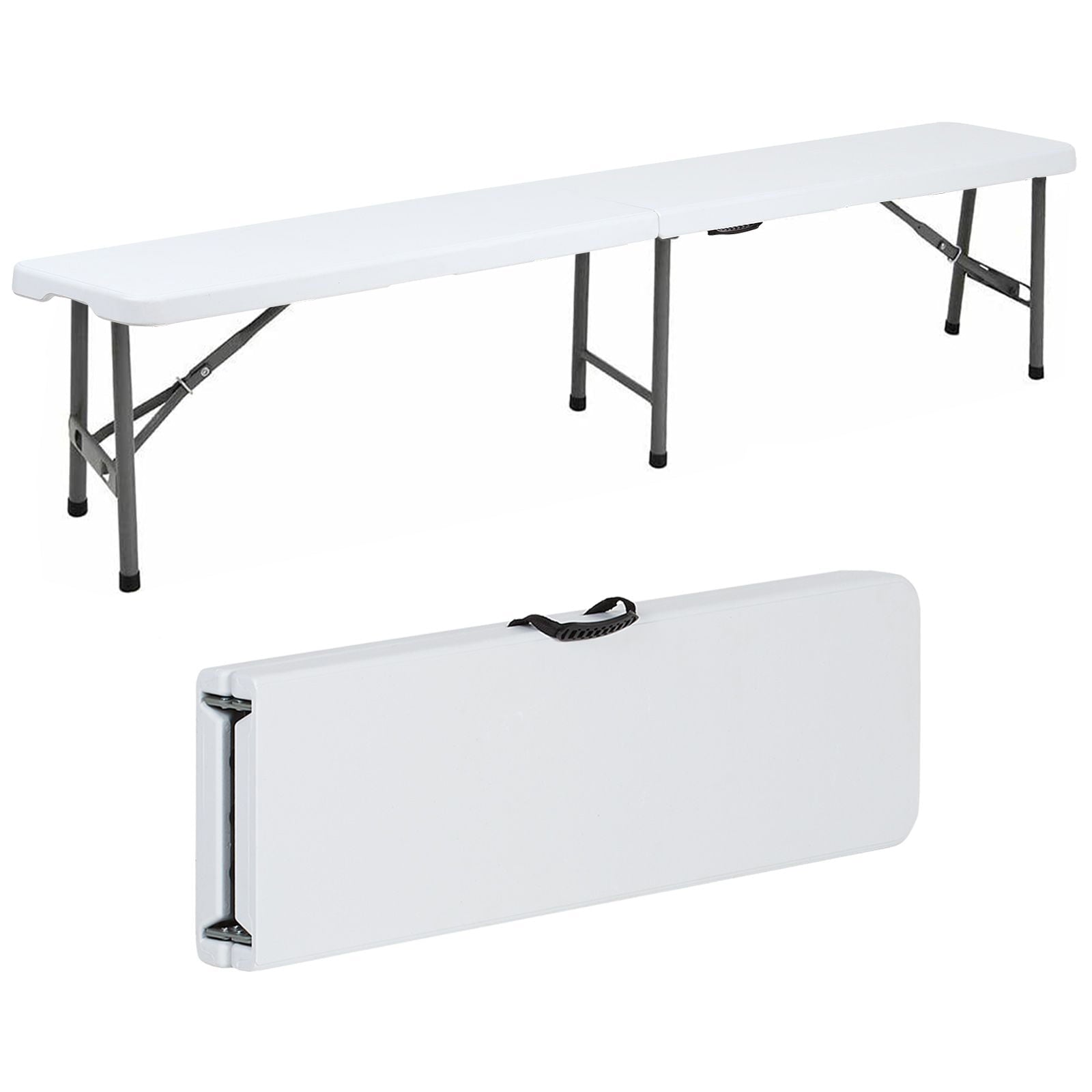 SUGIFT 6 ft Plastic Folding Bench Portable Indoor Outdoor Bench