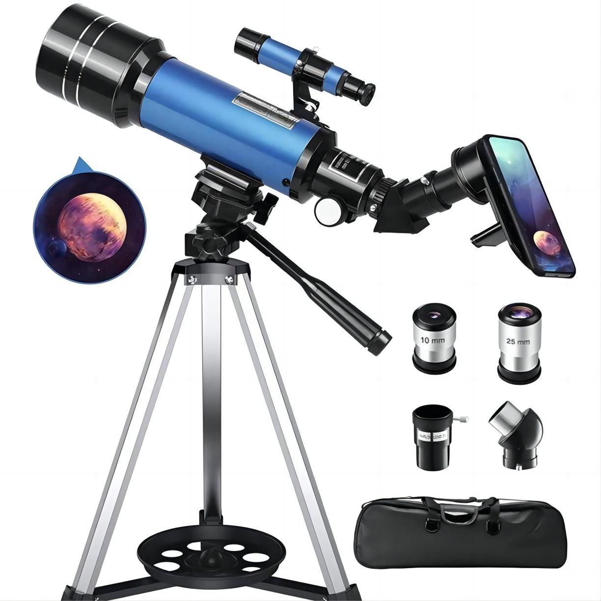 High Resolution Telescope,with Stand,Blue/White