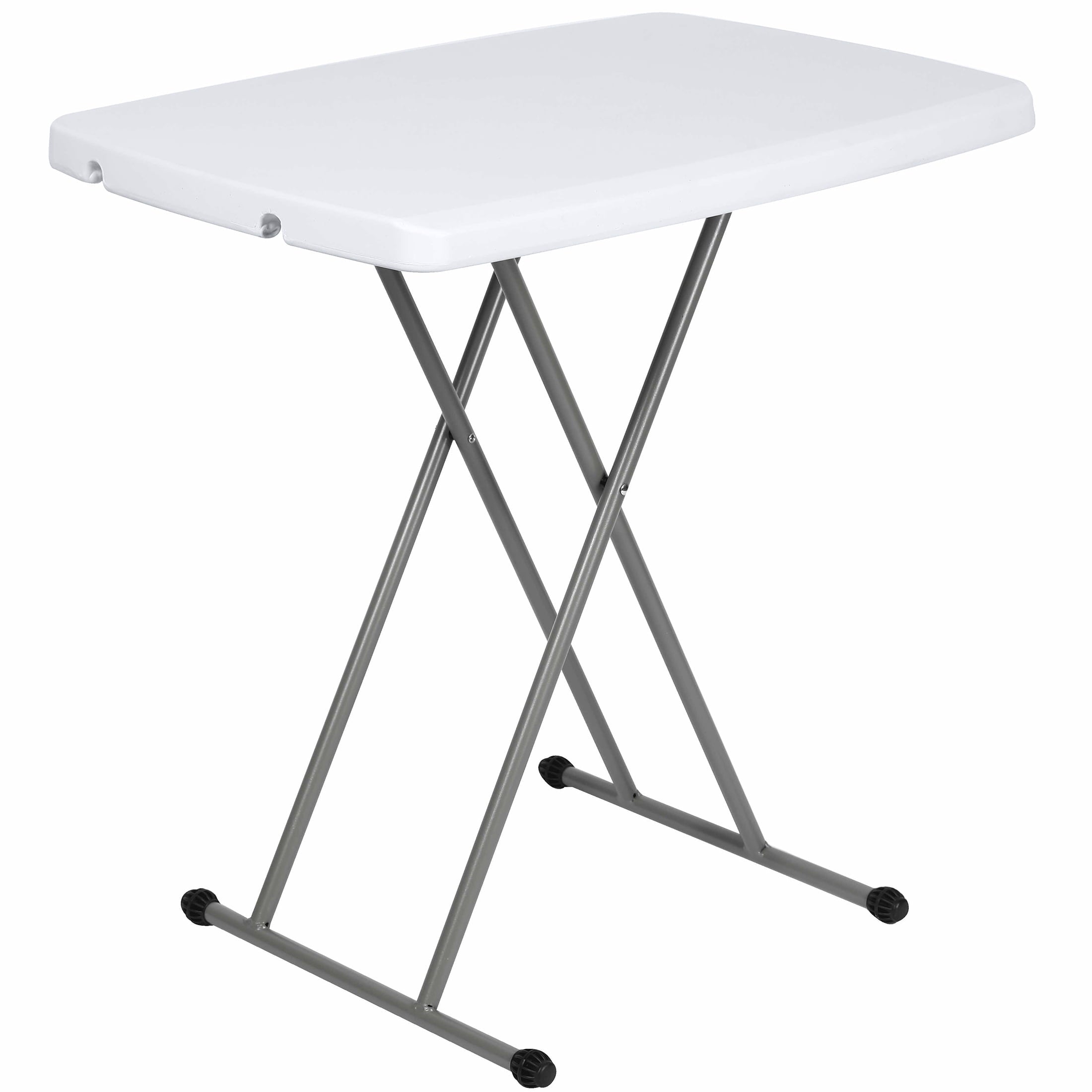 SUGIFT 30 inch Personal Folding Table Adjustable Resin TV Tray
