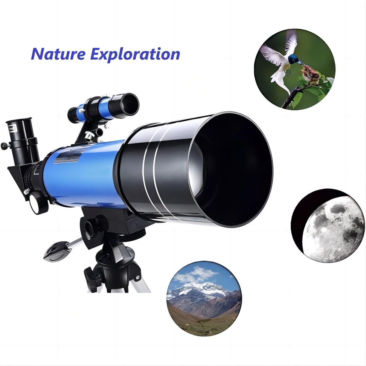 High Resolution Telescope,with Stand,Blue/White
