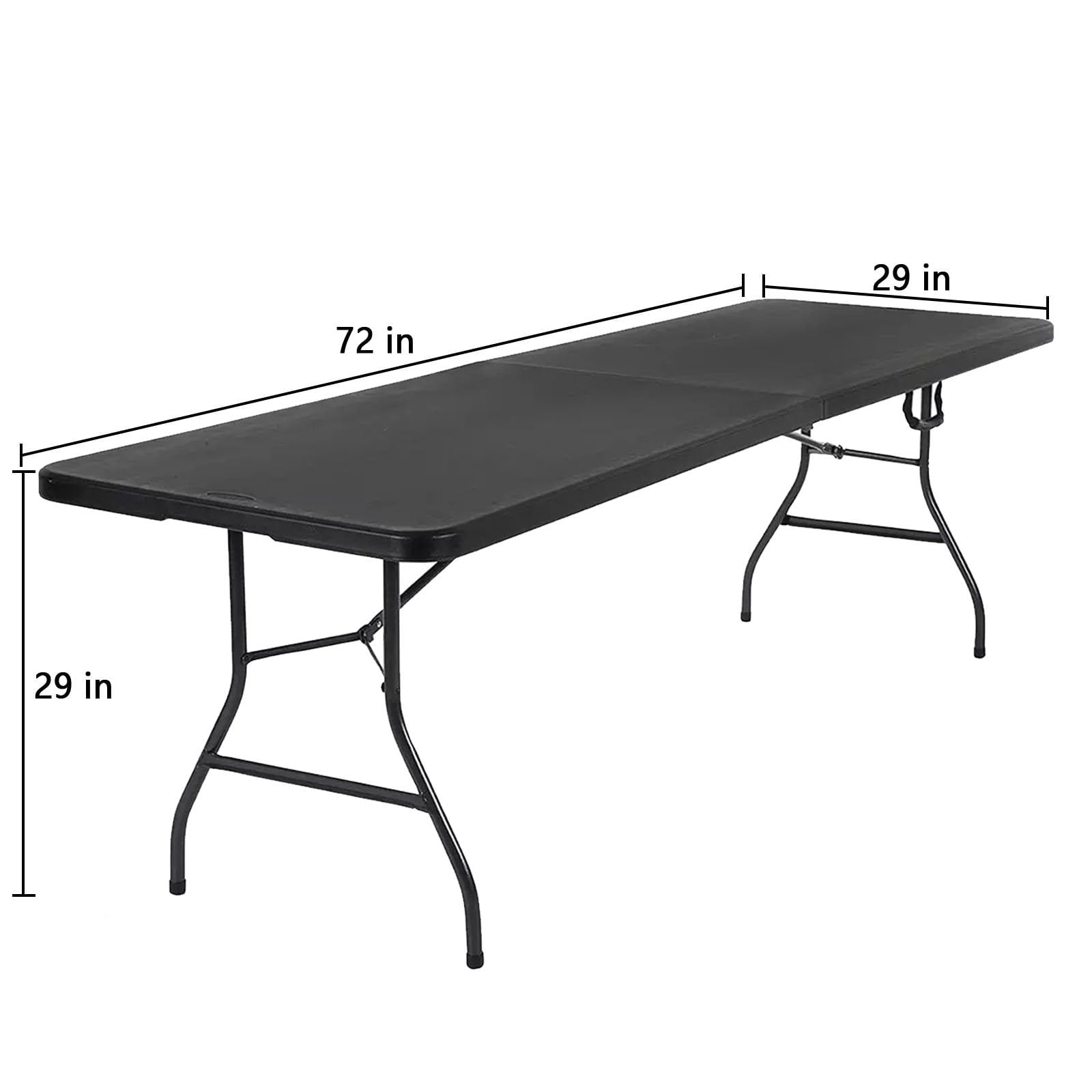 SUGIFT Folding Table 6ft Portable Heavy Duty Plastic Fold-in-Half Utility Foldable Table