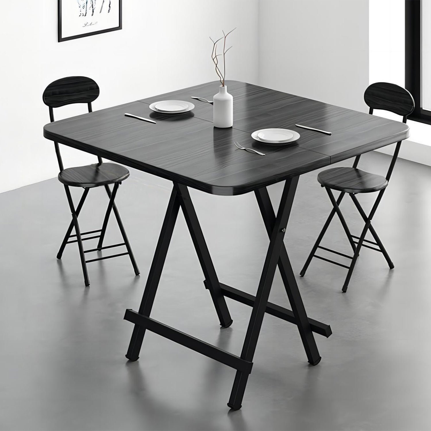 SUGIFT Square Folding Table Portable Picnic Party Dining Camp Tables