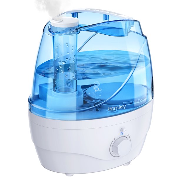 2.2L Cool Mist Humidifiers, 28dB Whisper-Quiet Humidifiers for Bedroom, Easy to Clean & Control Air Humidifier, Auto Shut-Off, 24H Work Time, Blue