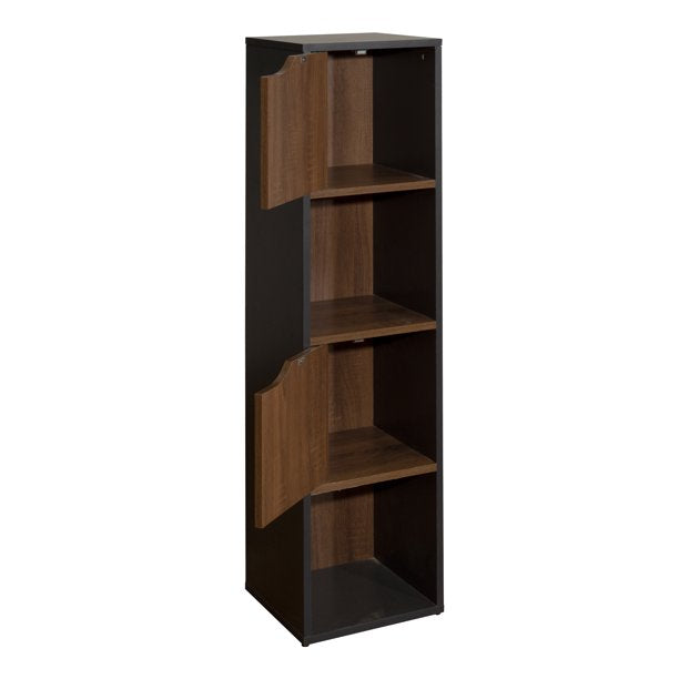 SUGIFT  Storage Cabinet Cube Bookcase Bookshelf, Brown