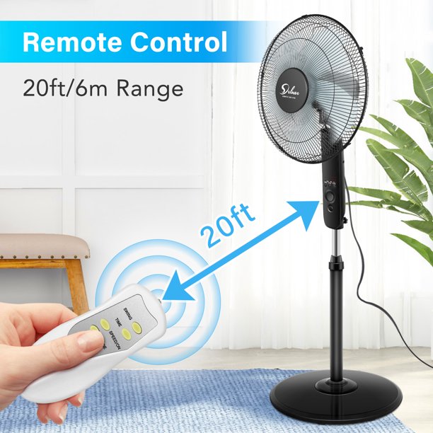 SUGIFT  Pedestal Fans 16¡å Adjustable 3 Speed Stand Fan Oscillating Fans with Remote Control Floor Fans