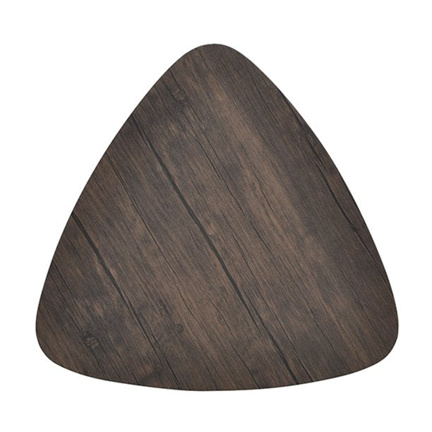 SUGIFT  Stacking Side Table Set of 3, Nesting Triangle End Coffee Tables, Vintage Brown