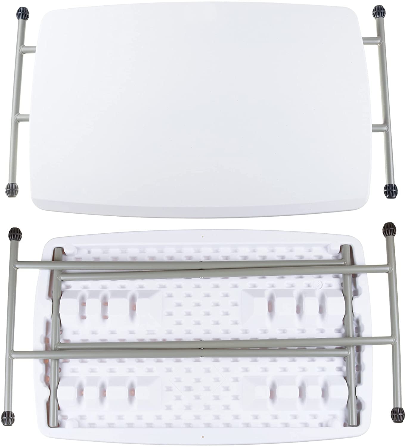 SUGIFT 30 inch Personal Folding Table Adjustable Resin TV Tray