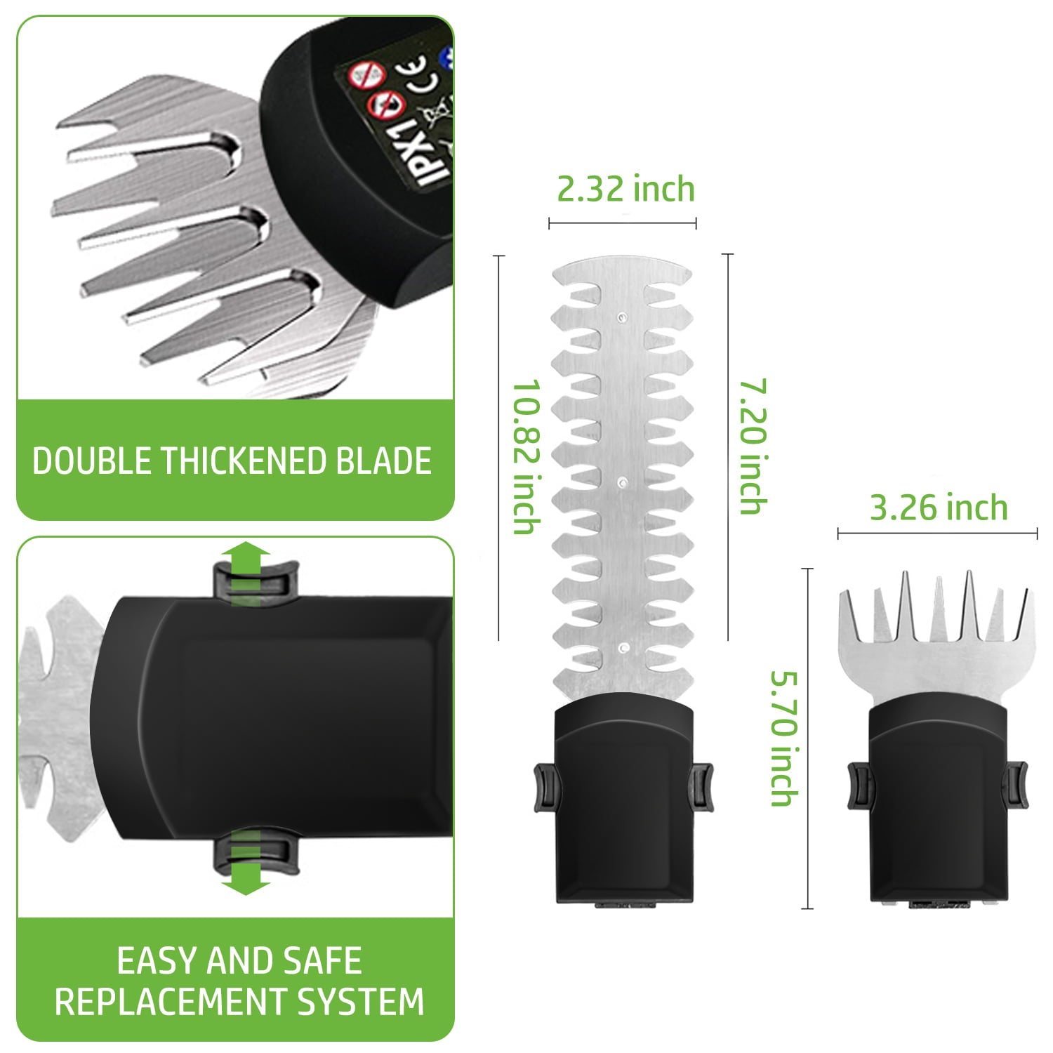 SUGIFT 2-in-1 Grass Shear and Hedger, Green