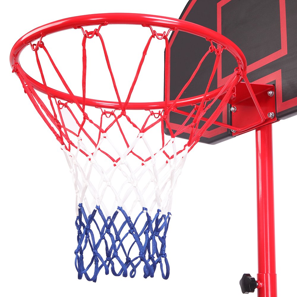 Portable Height Adjustable Basketball Hoop for Kids - White