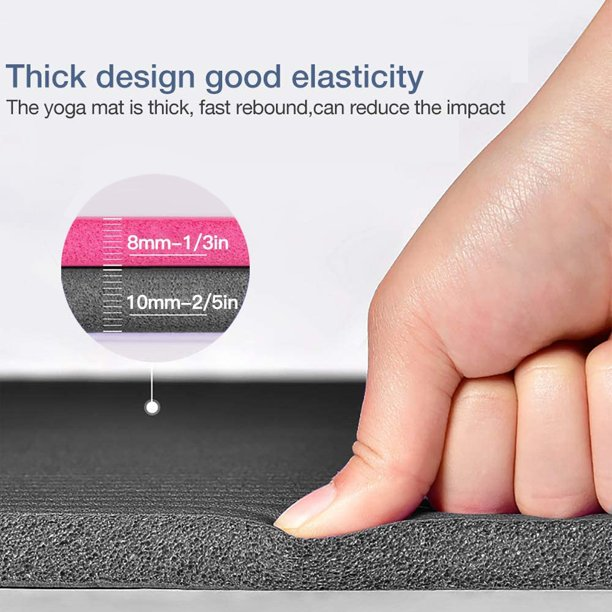 SUGIFT  2/5-Inch Extra Thick Yoga Mat Black