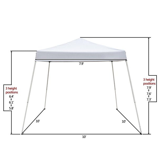 SUGIFT  10x10 Instant Canopy Pop up Wedding Party Tent Folding Gazebo Beach Canopy White with Carry Bag