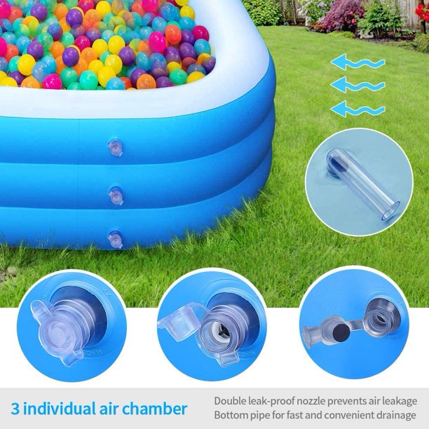 SUGIFT  Inflatable Swimming Pool for Kids and Adults Above Ground Pools 120in x 72in x 22in