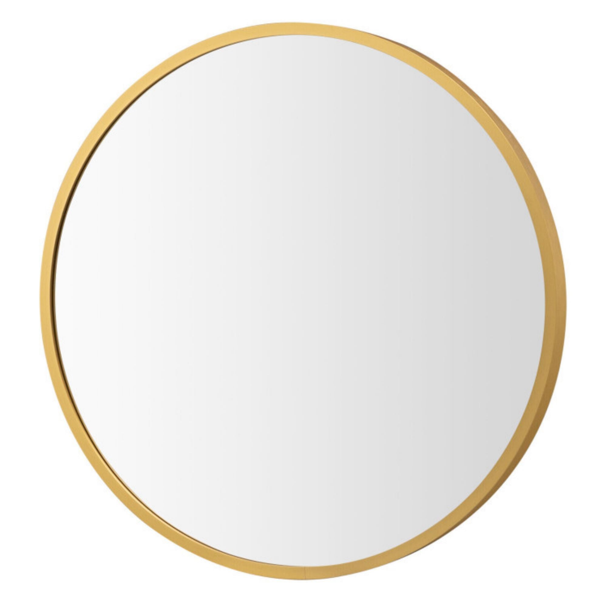 SUGIFT 16-inch Round Wall Mirror with Aluminum Alloy Frame