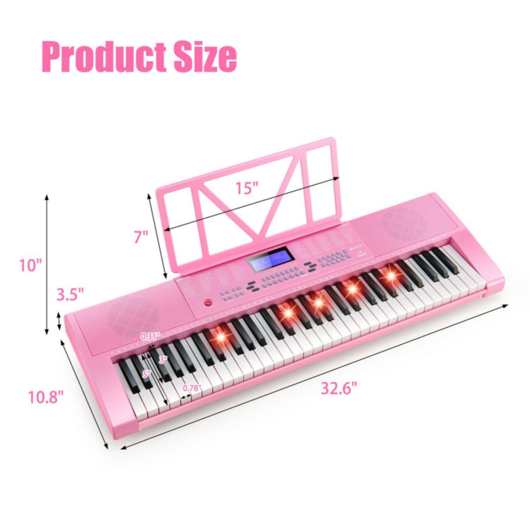 SUGIFT 61-Key Electric Piano Keyboard for Beginner
