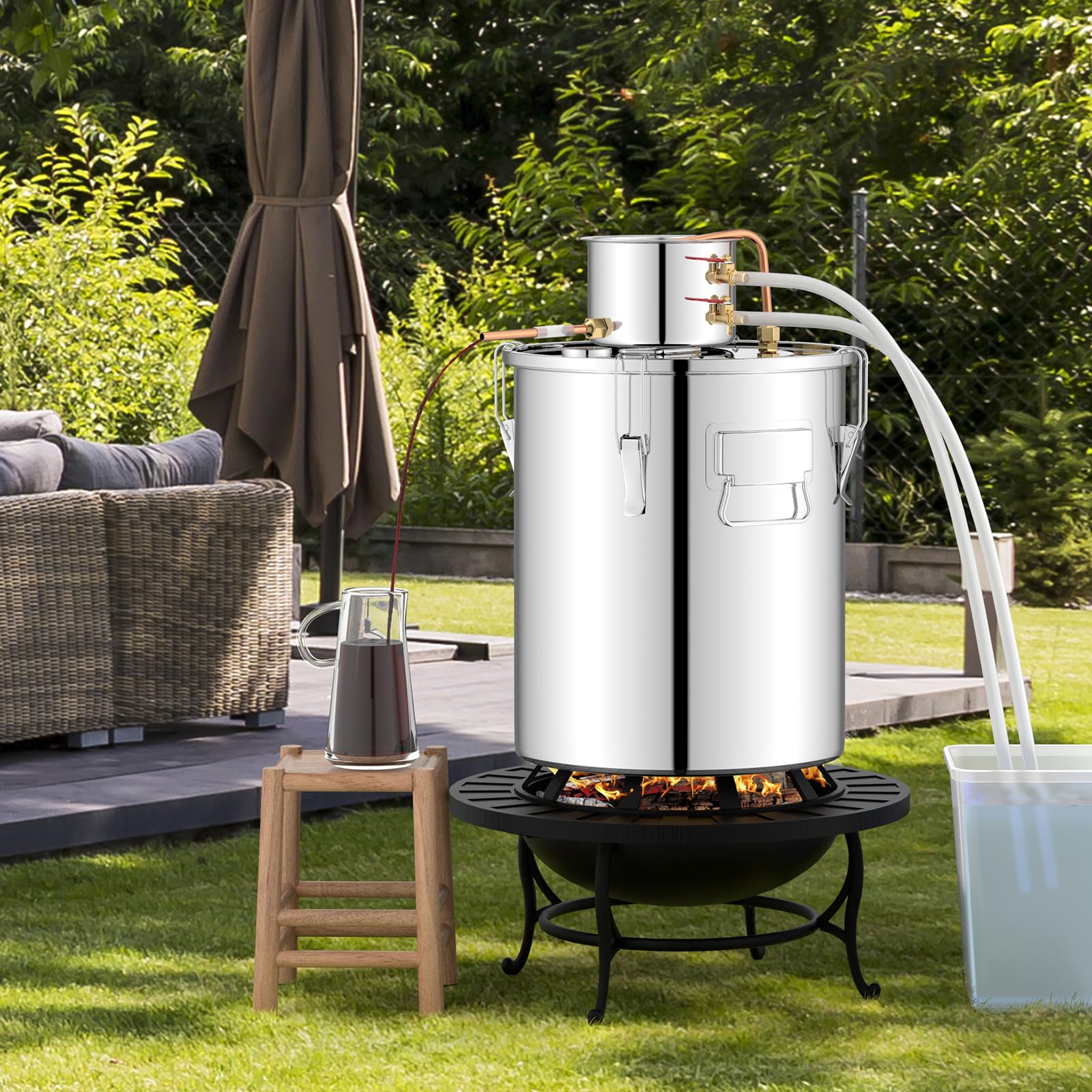 10 Gal 40 L Water Juicer Maker with 2 Stainless Steel Pots