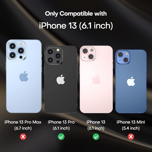 SUGIFT  Compatible with iPhone 13/13 Pro Screen Protector 6.1 inch 3 Pack [Installation Tray] [Case-Friendly]