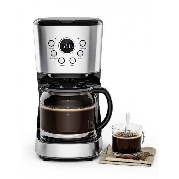 SUGIFT  Coffee Maker 12-cup LCD Display Programmable Coffee Maker Brew Machine