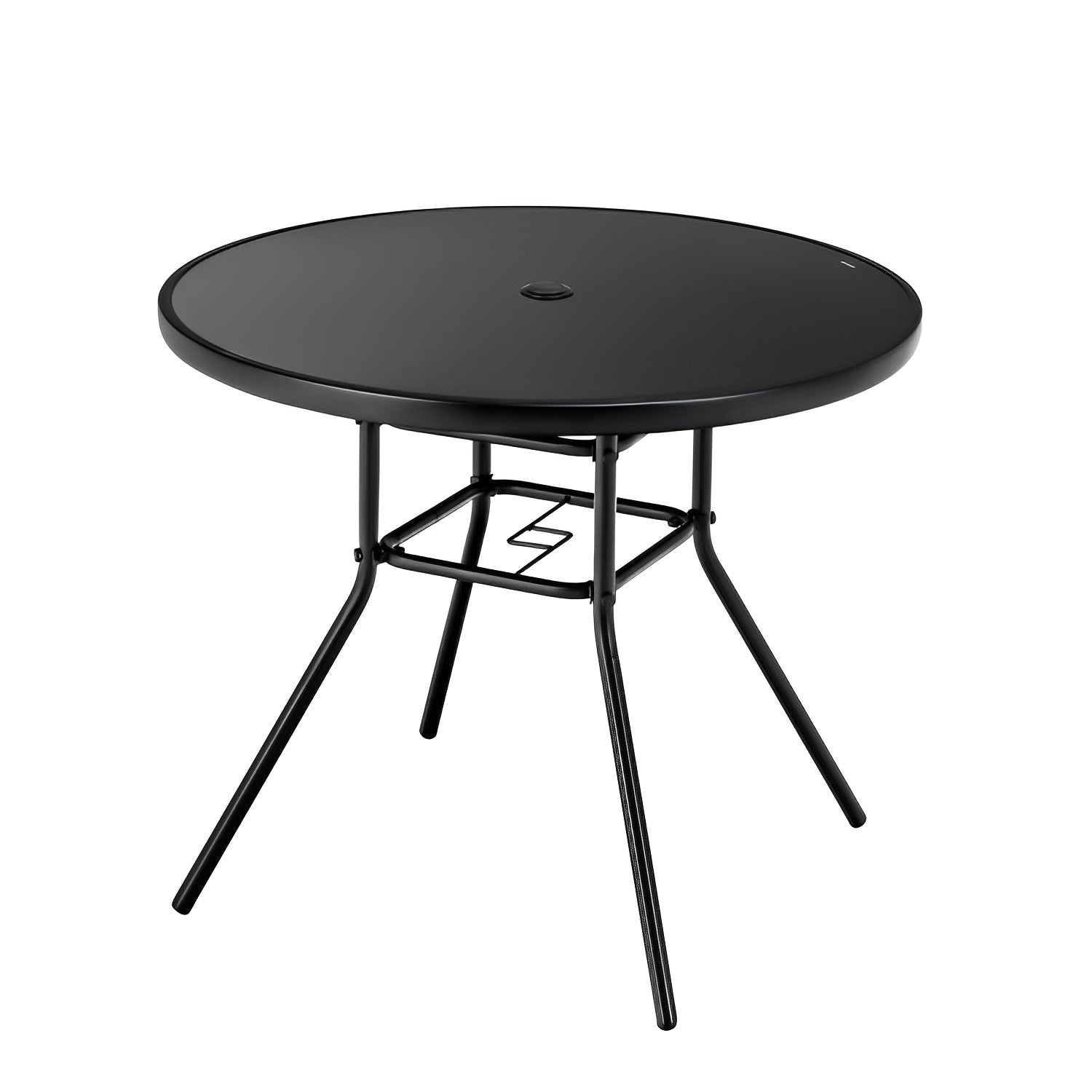 34 Inch Patio Dining Table with 1.5 inch Umbrella Hole for Garden