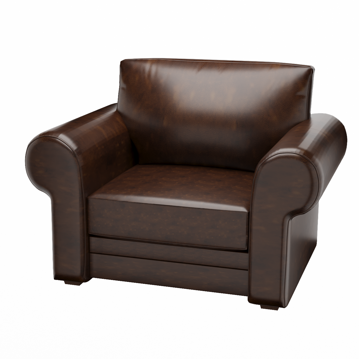 43.7 in W Vegan Leather Armchair