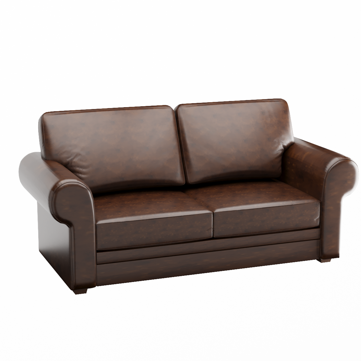 69in Wide Vegan Leather Loveseat with Removable Cushions