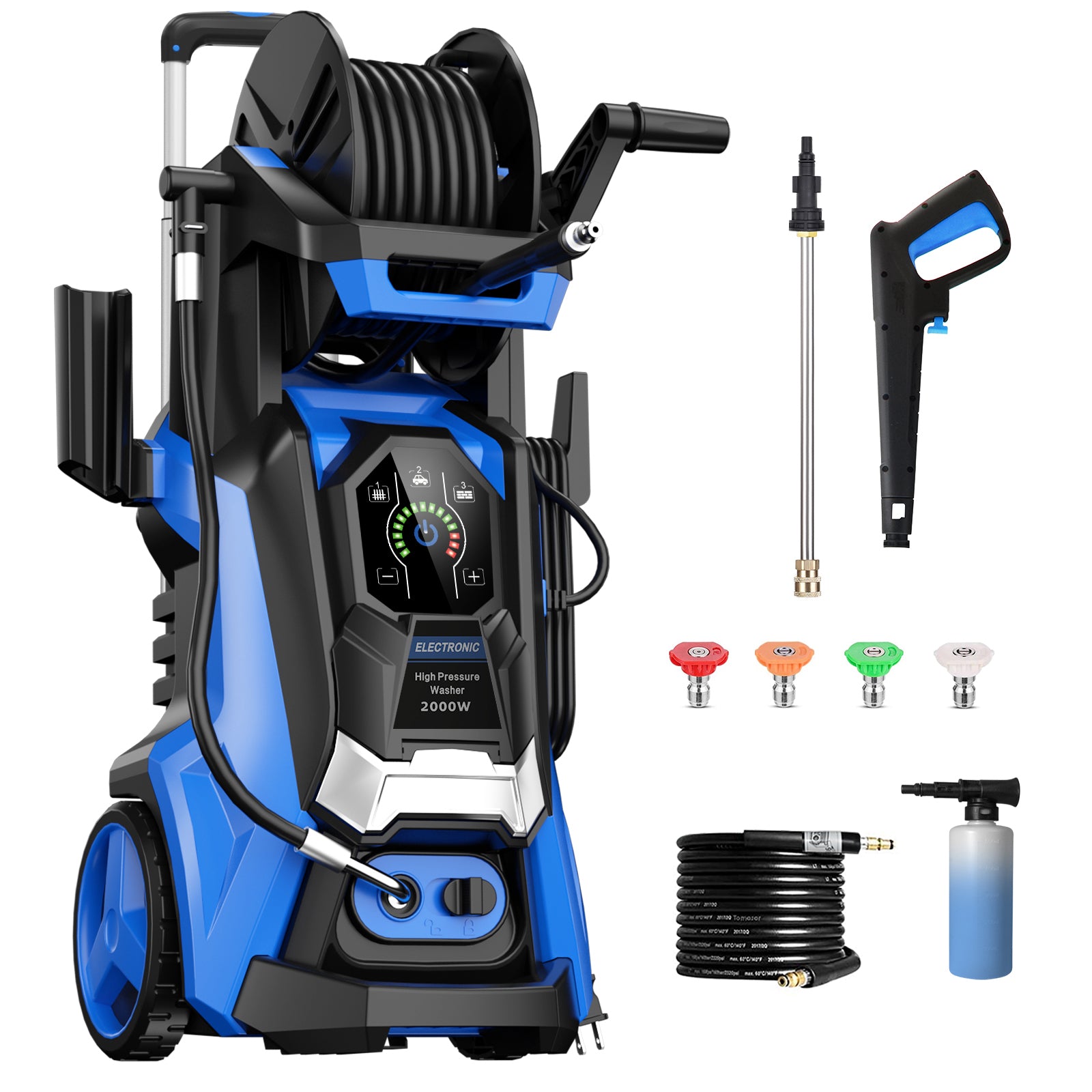 2600 Max PSI 1.8 GPM 14.5 Amp Electric Pressure Washer with Touch Screen Adjustable Pressure