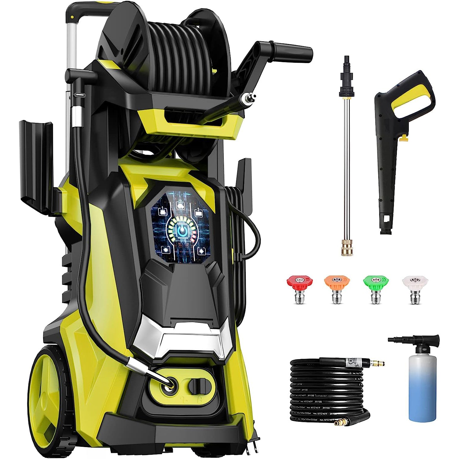2600 Max PSI 1.8 GPM 14.5 Amp Electric Pressure Washer with Touch Screen Adjustable Pressure