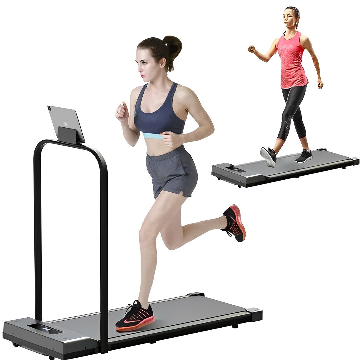 2.25HP 2 in 1 Folding Treadmill Under Desk Walking Machine with Remote Control