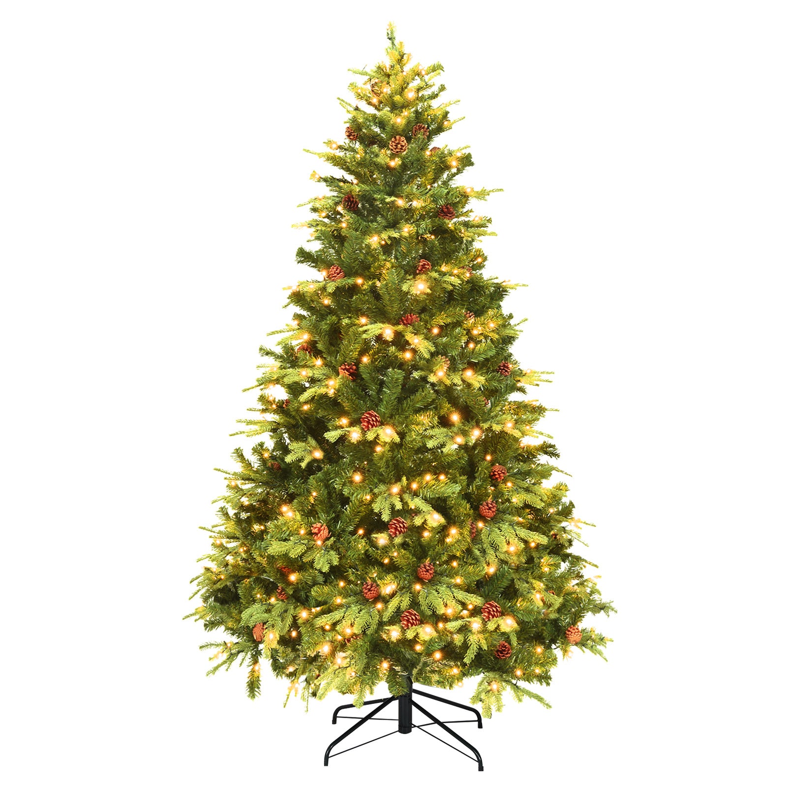 5 Feet Artificial PVC Hinged Christmas Tree with Solid Metal Stand
