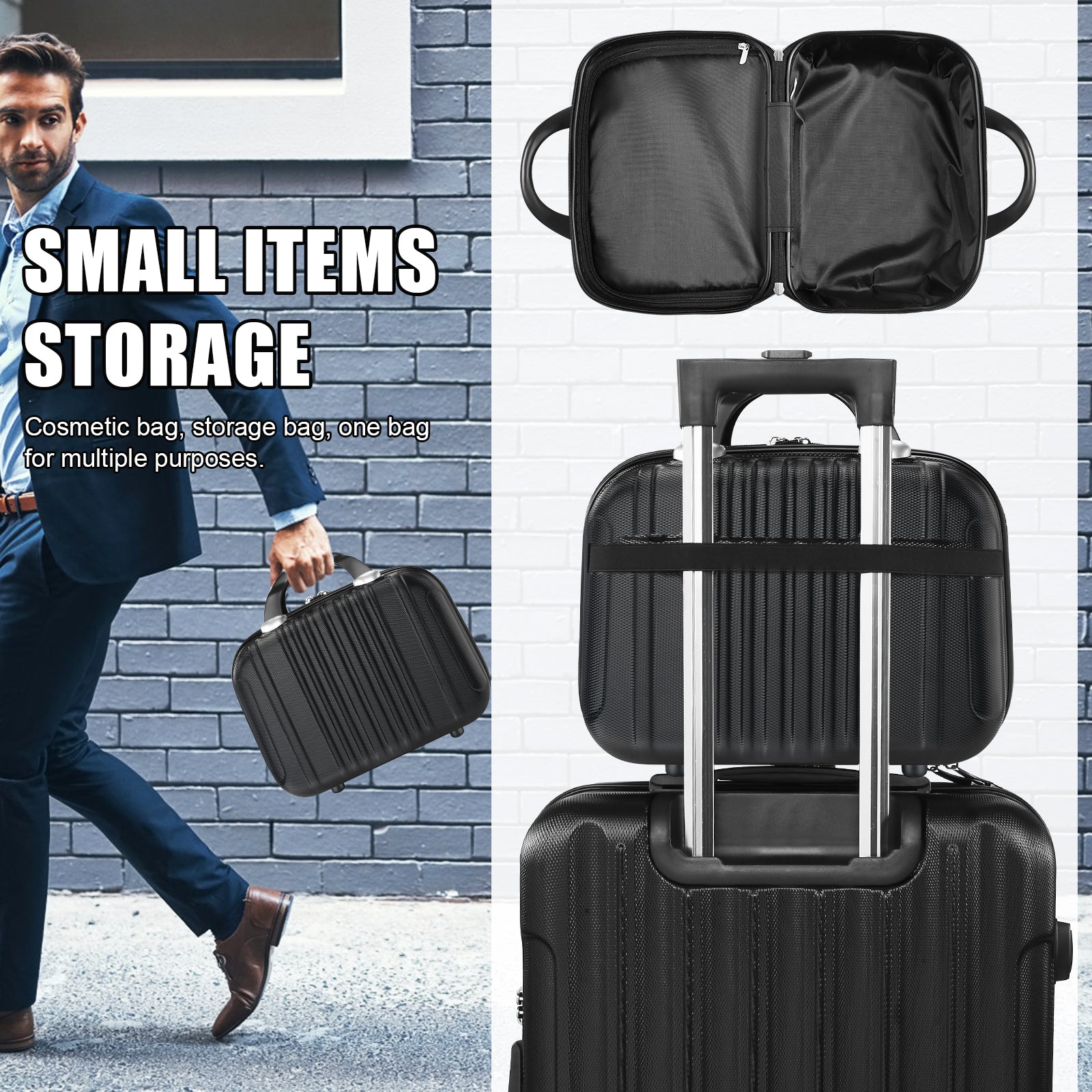 4 Piece Luggage Sets, Trunk Sets ABS Hard-Shell with TSA Lock & Spinner Wheels, 14in20in24in28in