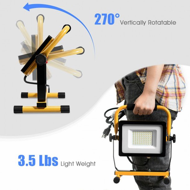 SUGIFT  Portable Work Light 50W 5000lm LED Portable Outdoor Camping Work Light