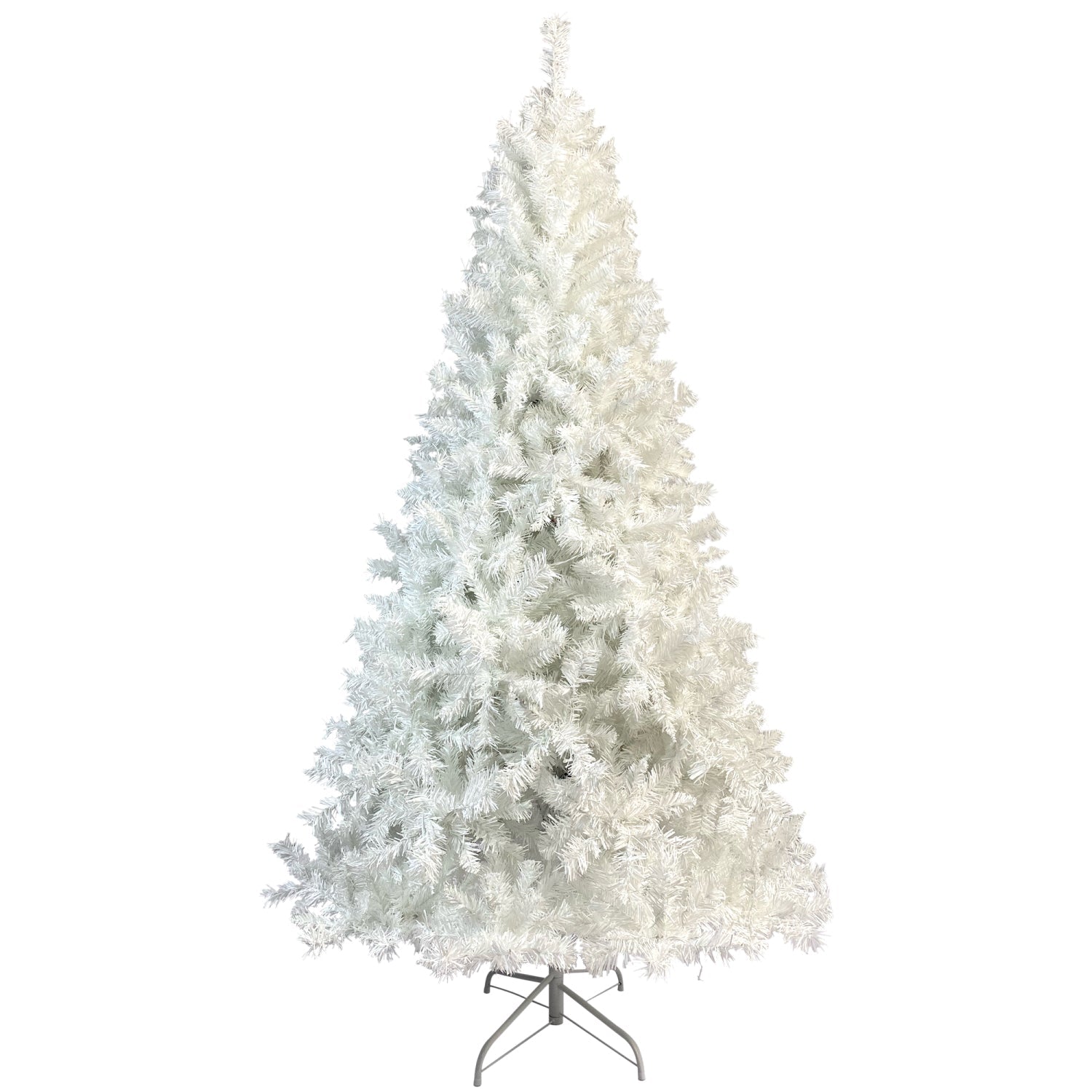 SUGIFT  7.4 ft White Hinged Artificial Spruce Full Christmas Tree w/1,346 Branch Tips£¬500 LED lights