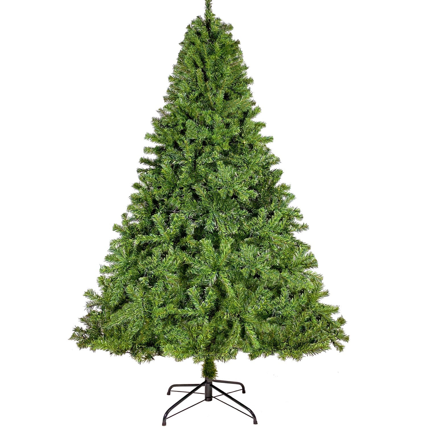 SUGIFT  7.5FT Pre-Lit Hinged Fraser Fir Artificial Fir Christmas Tree w/1,250Tips, 350 LED Lights