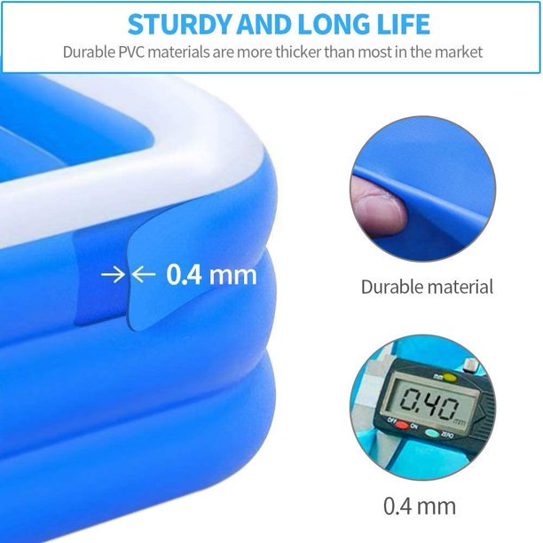 SUGIFT  Inflatable Swimming Pool for Kids and Adults Above Ground Pools 120in x 72in x 22in