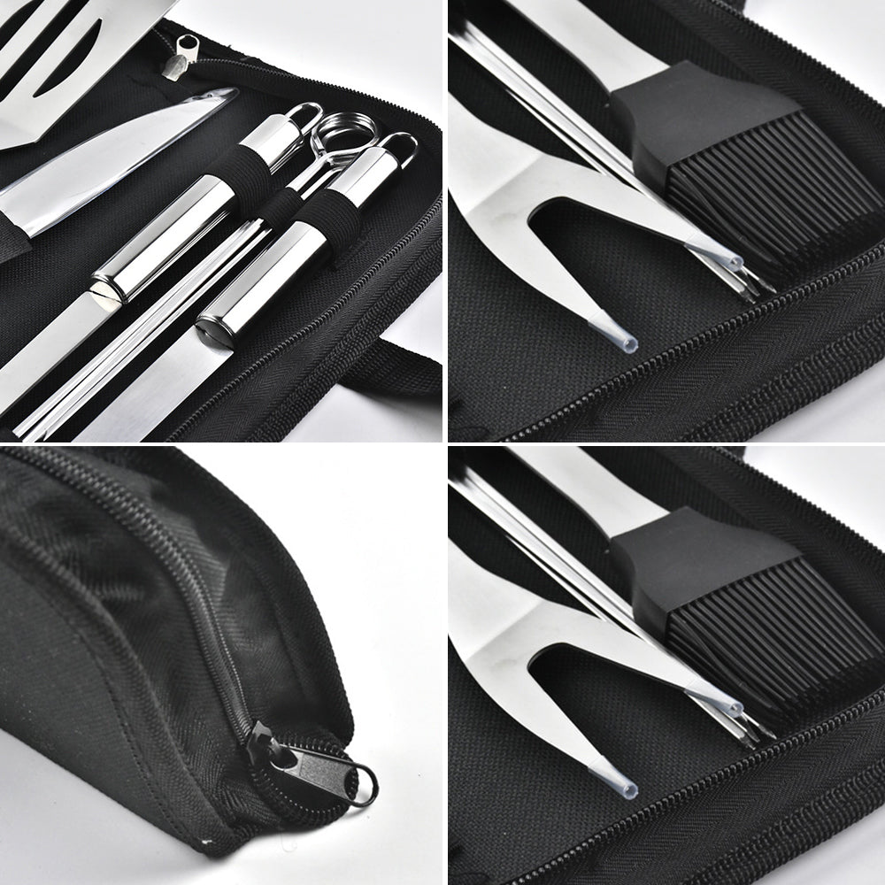 SUGIFT  Grilling Accessories BBQ Tools Set, 9 Piece Stainless Steel Grill Kit with Case, Great Barbecue Utensil Tool for Men, Women, Dad