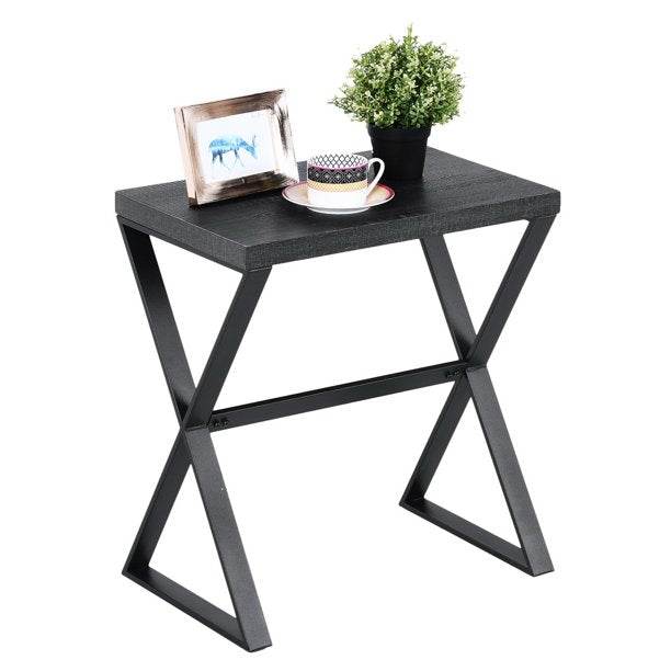 SUGIFT  Side Table Coffee Table End Desk 22 inch Black