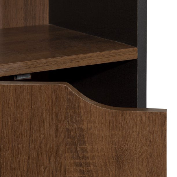 SUGIFT  Storage Cabinet Cube Bookcase Bookshelf, Brown