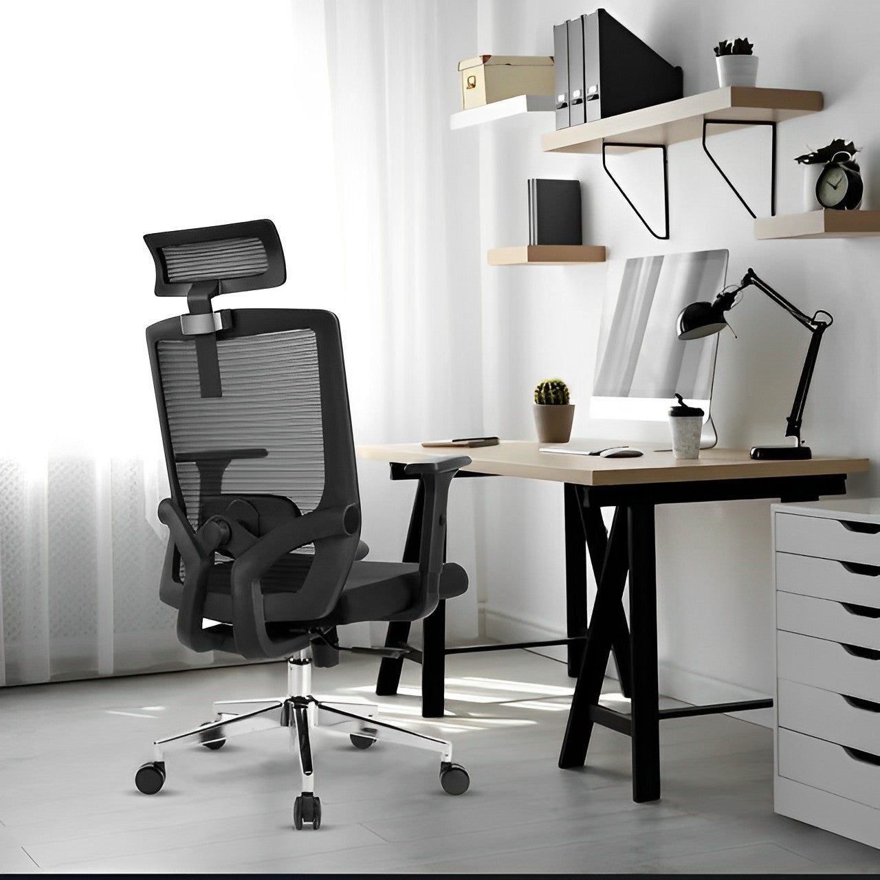 Ergonomic Office Chair Computer Chair with Lumbar Support Swivel