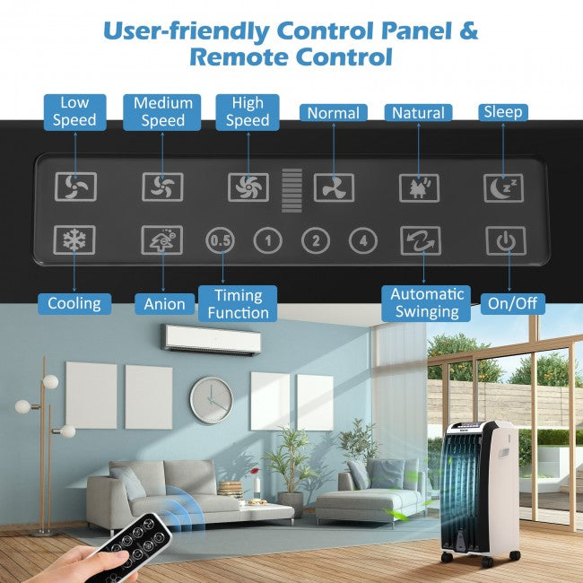 SUGIFT  28in Portable Evaporative Air Cooler with 3 Wind Modes and Timer for Home Office