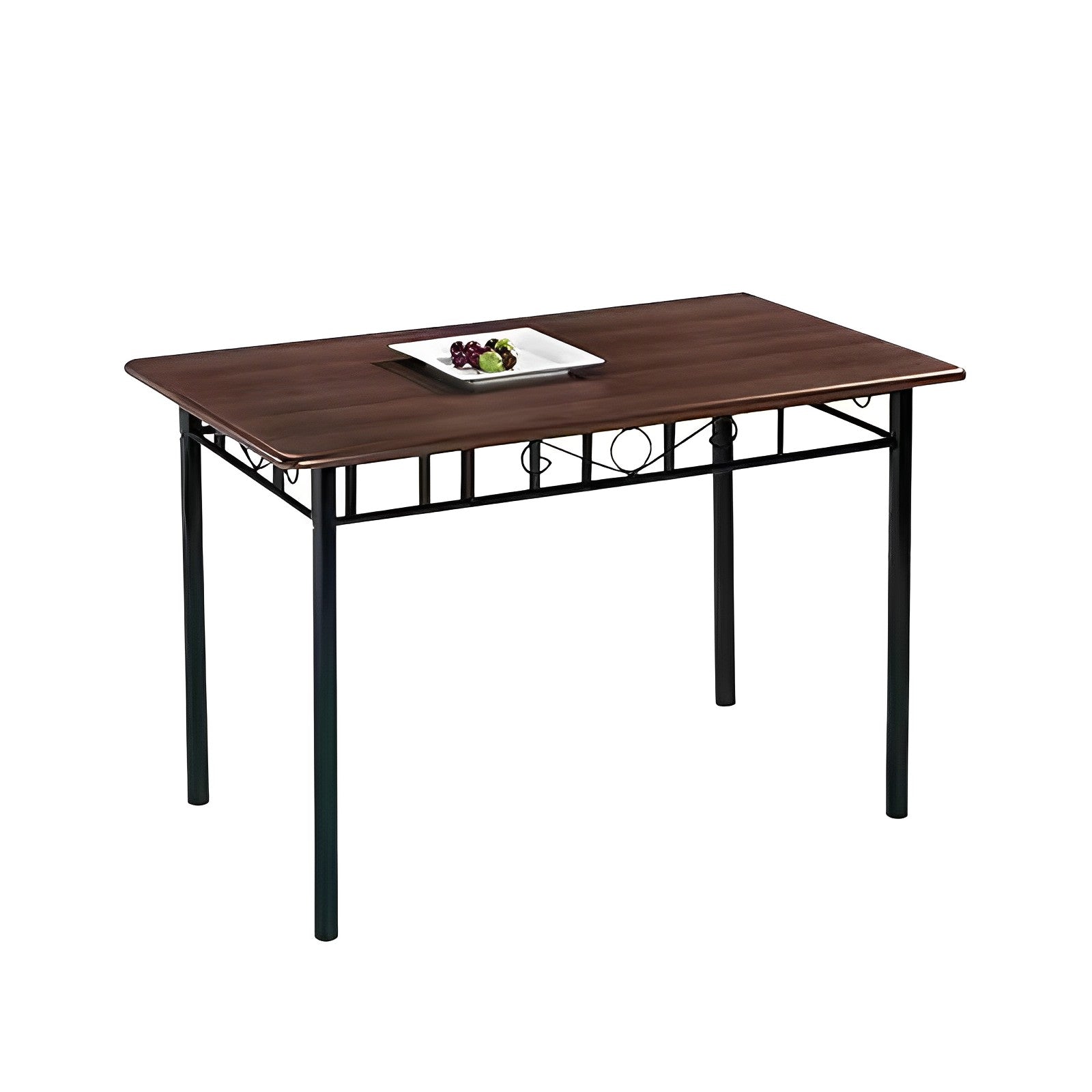 5 Piece Walnut Dining Set Table and 4 Chairs